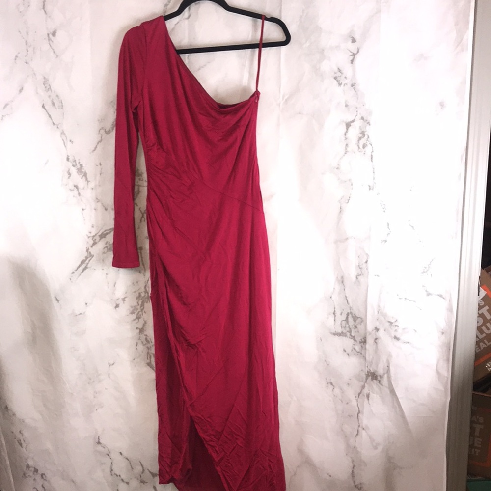 Galvan London off shoulder dress gown sz 6 H28